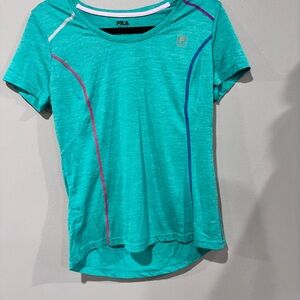 Fila Women's Turquoise Short Sleeve Tee